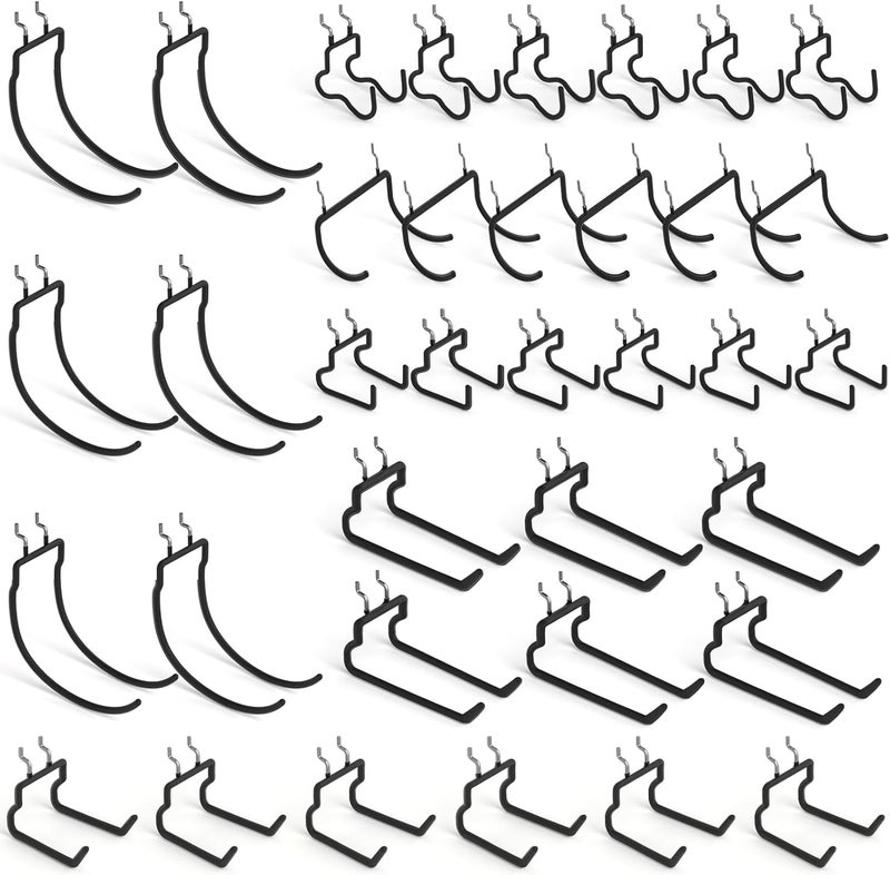 INCLY 36 Pack Heavy Duty Pegboard Hooks, 1/4" Pegboard Drill Holder Tool Utility Hooks, Peg Board Tool Hangers Accessories for Hanging Power Tools, Drill, Hammer, Workbench, Garage - Image 1